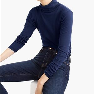 NWT J. Crew - Tissue Turtleneck, Navy Blue